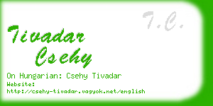 tivadar csehy business card